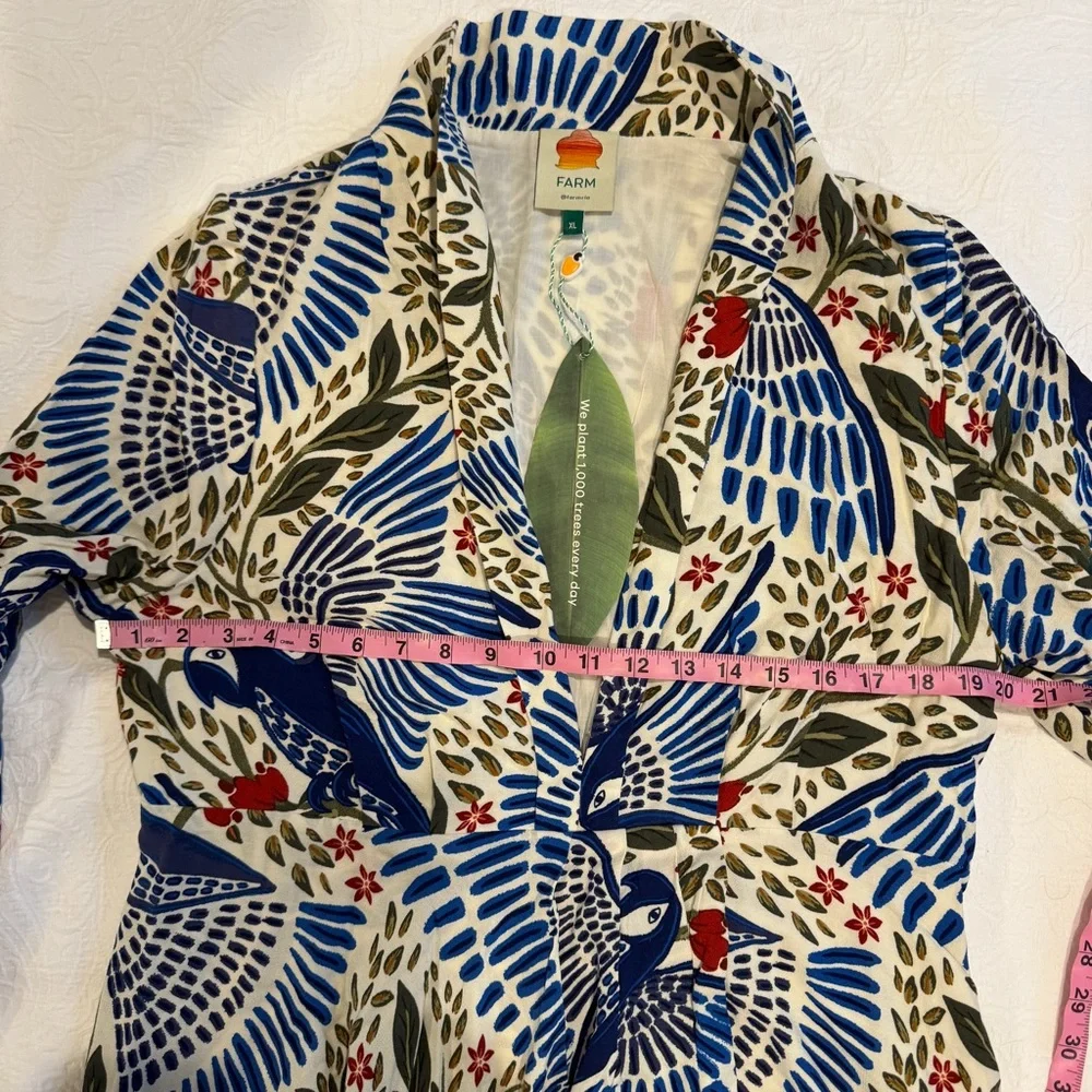 🥭FARM Rio Blue Macaw Flight Maxi Dress - Picture 14 of 14